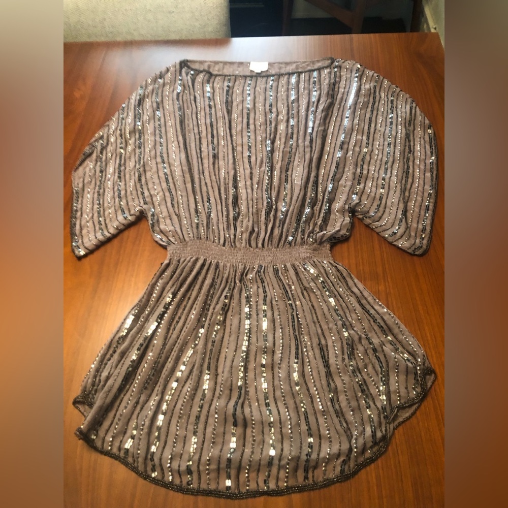 Parker Beaded Tunic Top/ Dress M
